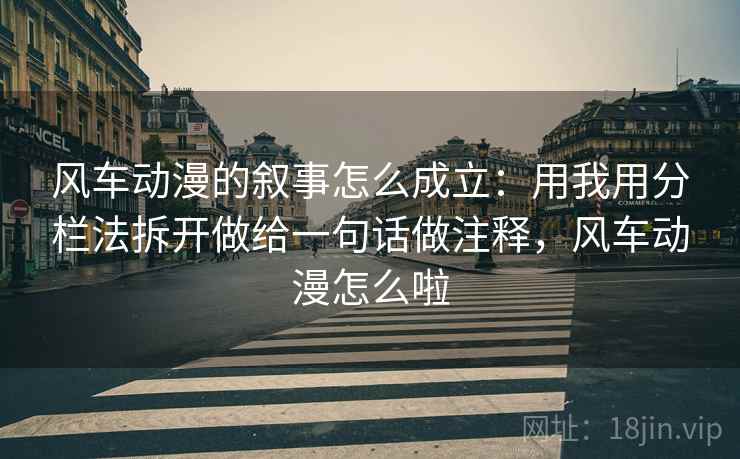 风车动漫的叙事怎么成立：用我用分栏法拆开做给一句话做注释，风车动漫怎么啦